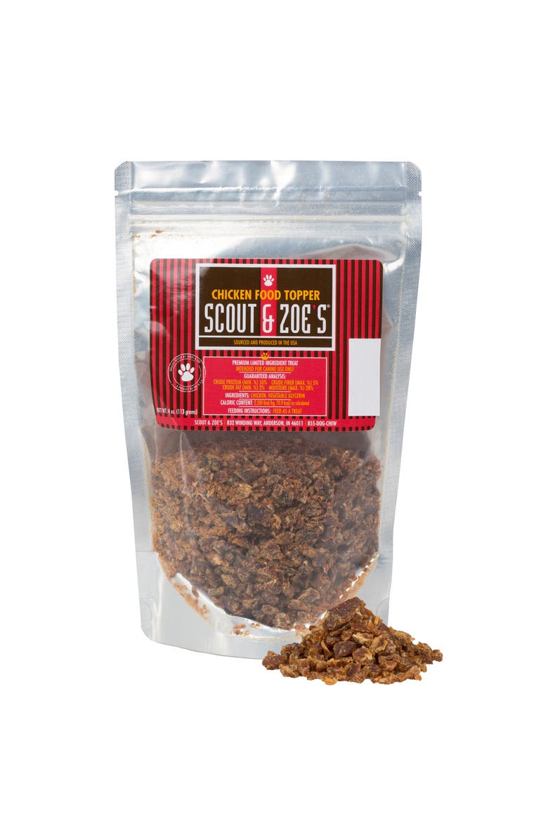 Scout & Zoe's Pet Food Topper, Chicken, 3 Packs, 4oz Bags, Dogs & Cats, Alternate, color, Multicolored