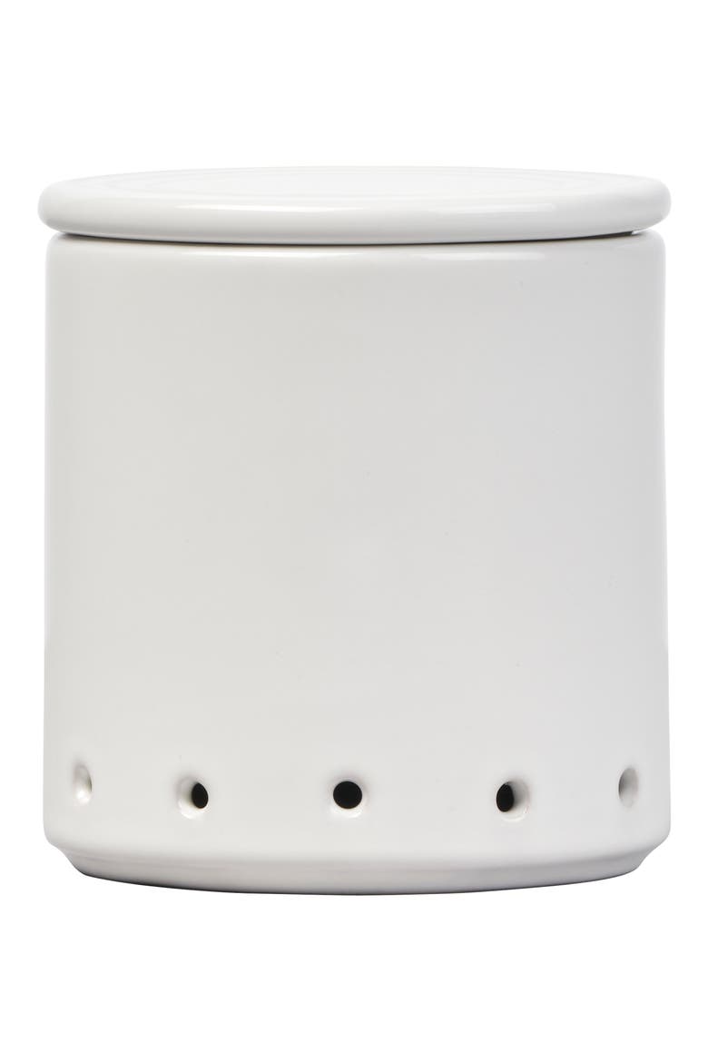 Stoneware Garlic Keeper, Alternate, color, WHITE