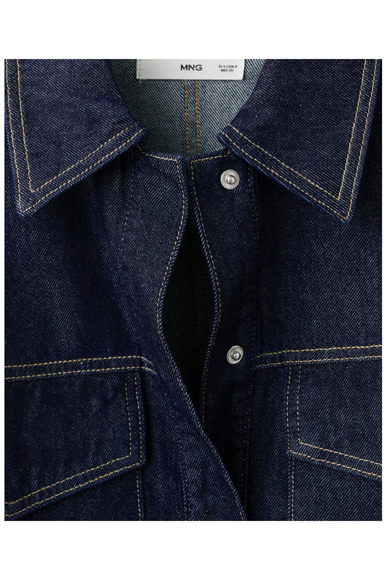 Western Denim Snap-Up Shirt, Alternate, color, DARK BLUE