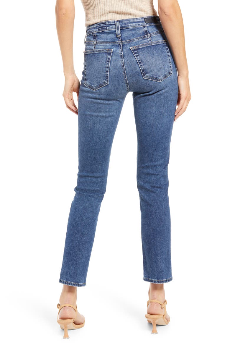 Mari Darted Slim Straight Leg Jeans, Alternate, color, BELGRAVE