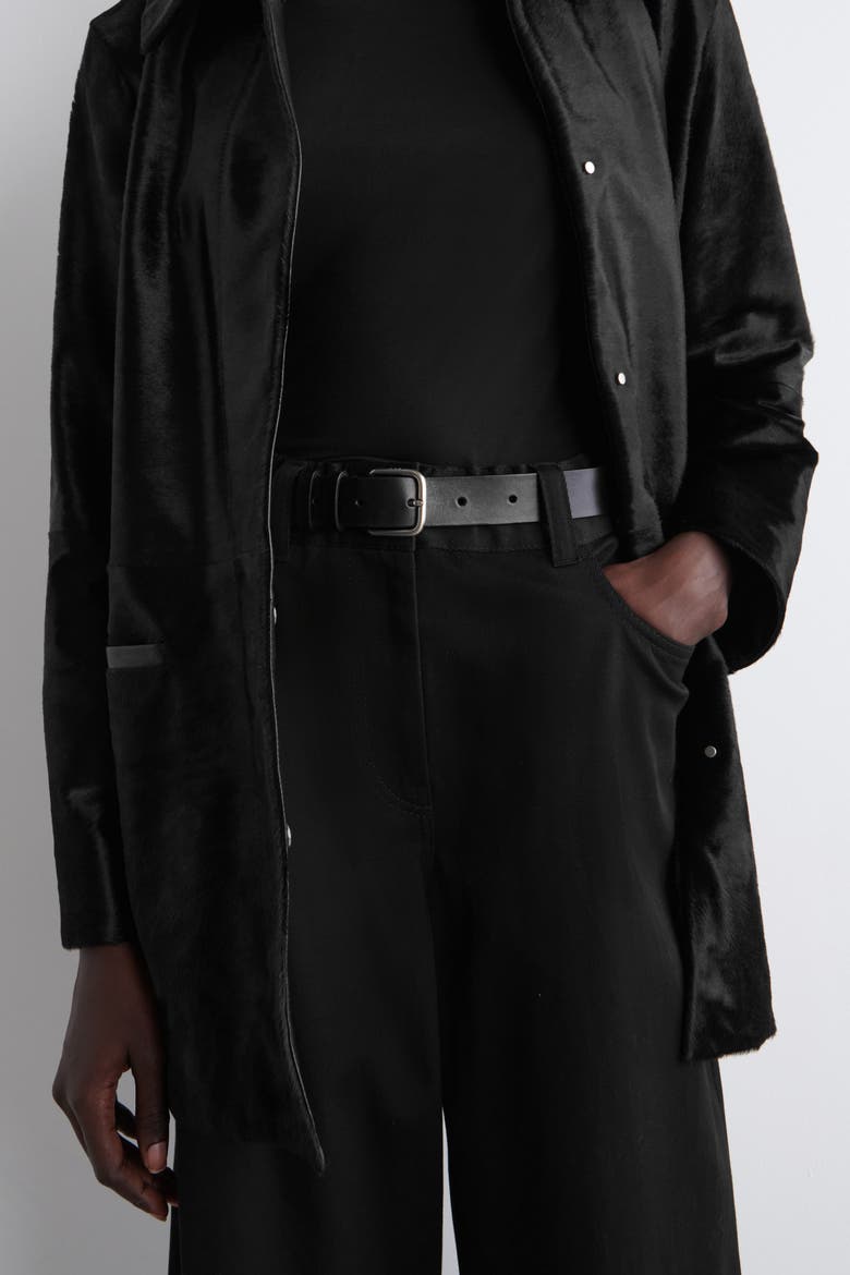 Wide-Leg Cotton Pants, Alternate, color, BLACK
