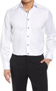 Eton Signature Contemporary Fit Cotton Twill Dress Shirt