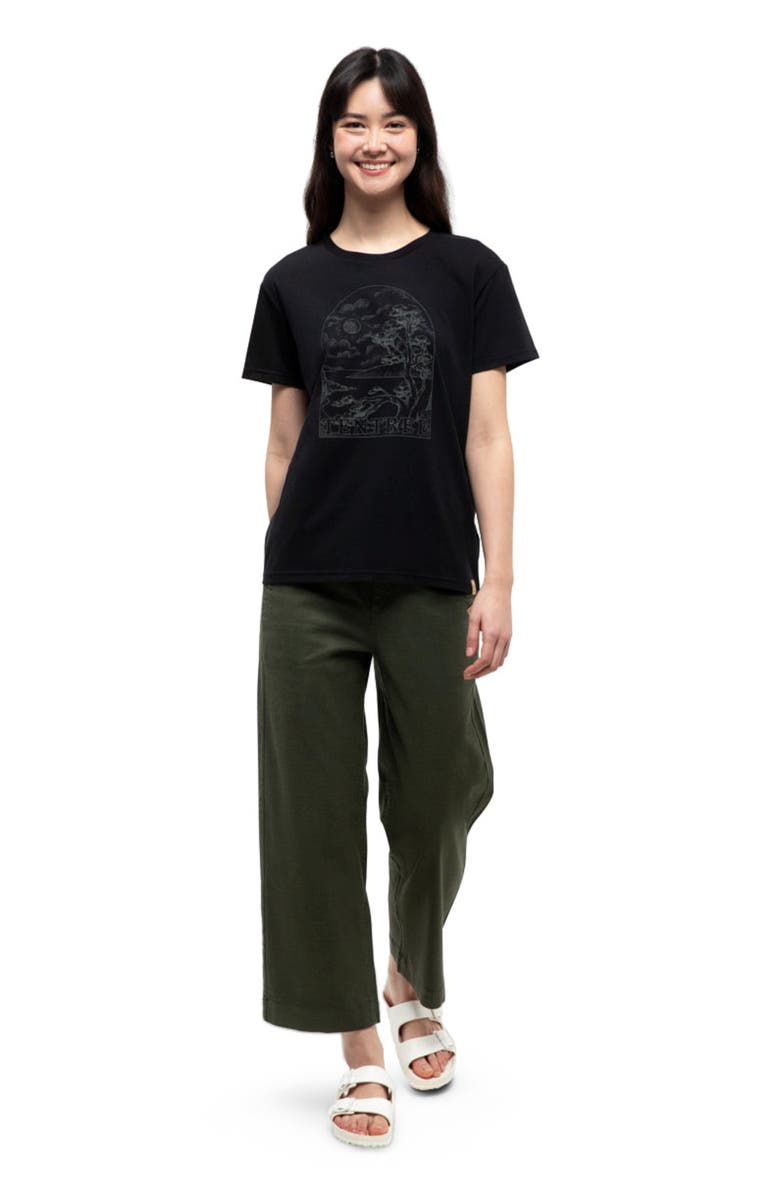 tentree Clifftop T-Shirt, Main, color, Meteorite Black/Agave Green