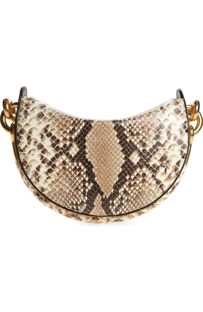 Burberry Bridle Snake Embossed Leather Clutch, Alternate, color, Natural/ Dark Brown