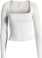 【Rest & Recreation】 SQUARE NECK LONG SLEEVE Rest & Recreation Square Neck Long Sleeve - Black
