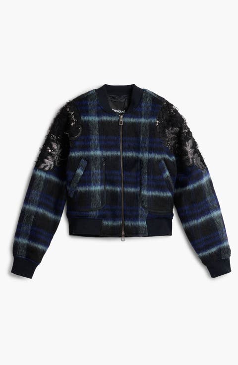 Sequin Appliqué Crop Jacket