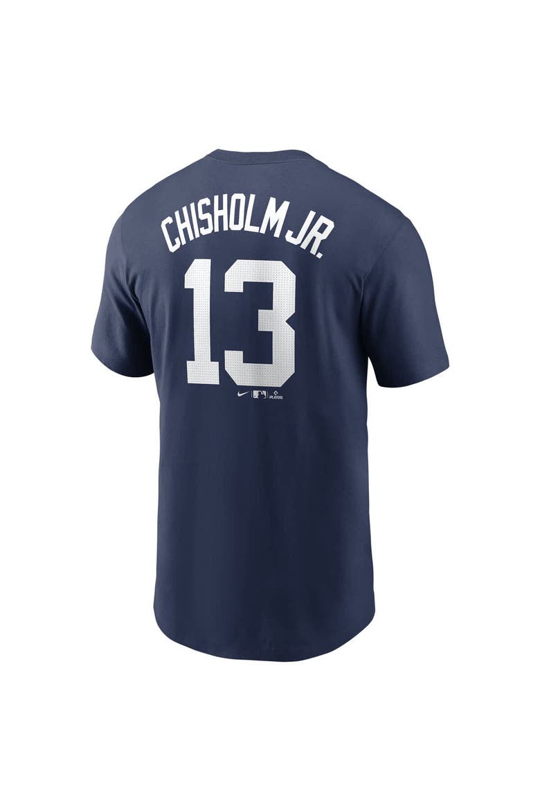 Men's Nike Jazz Chisholm Jr. Navy New York Yankees Fuse Name & Number T-Shirt, Alternate, color, Navy