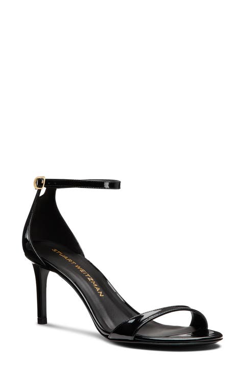 STUART WEITZMAN ヌティストカフホウサンタル SD042NNG BLK Stuart Weitzman Discoplatform Nudistcurve Leather Sandals