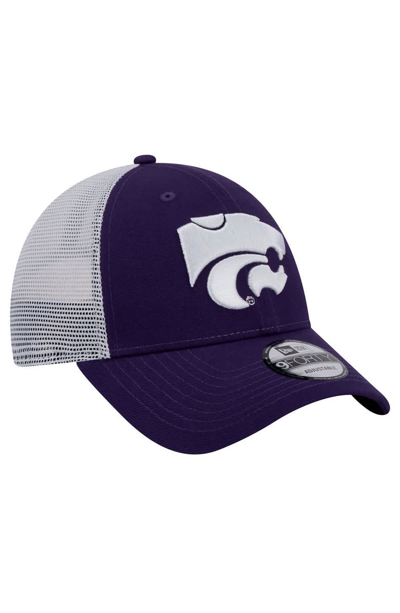 New Era Men's New Era  Purple Kansas State Wildcats Trucker 9FORTY Adjustable Hat, Alternate, color, 