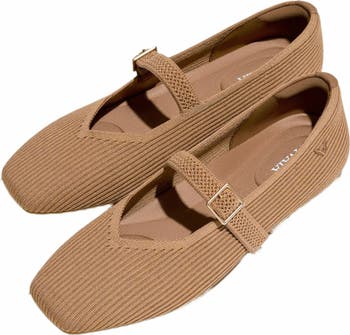 Margot Mary-Jane Square-Toe Ballet Flats