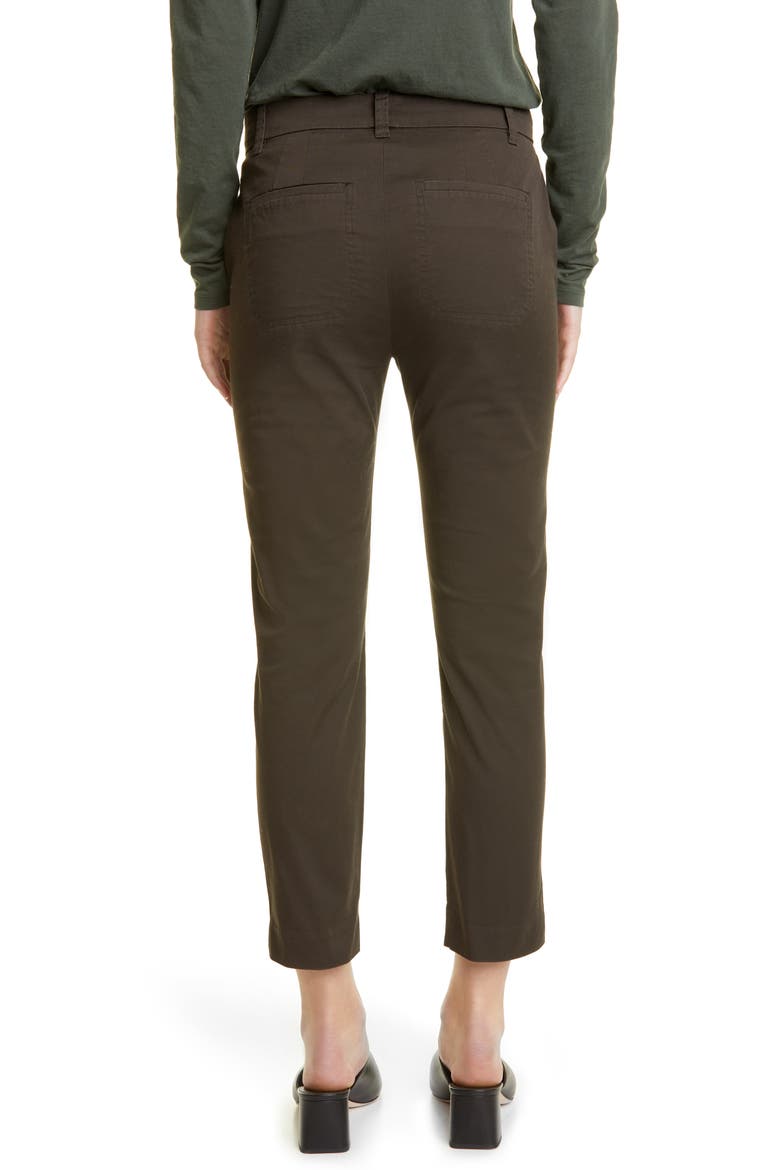 Crop Stretch Cotton Chinos, Alternate, color, DEEP LAUREL