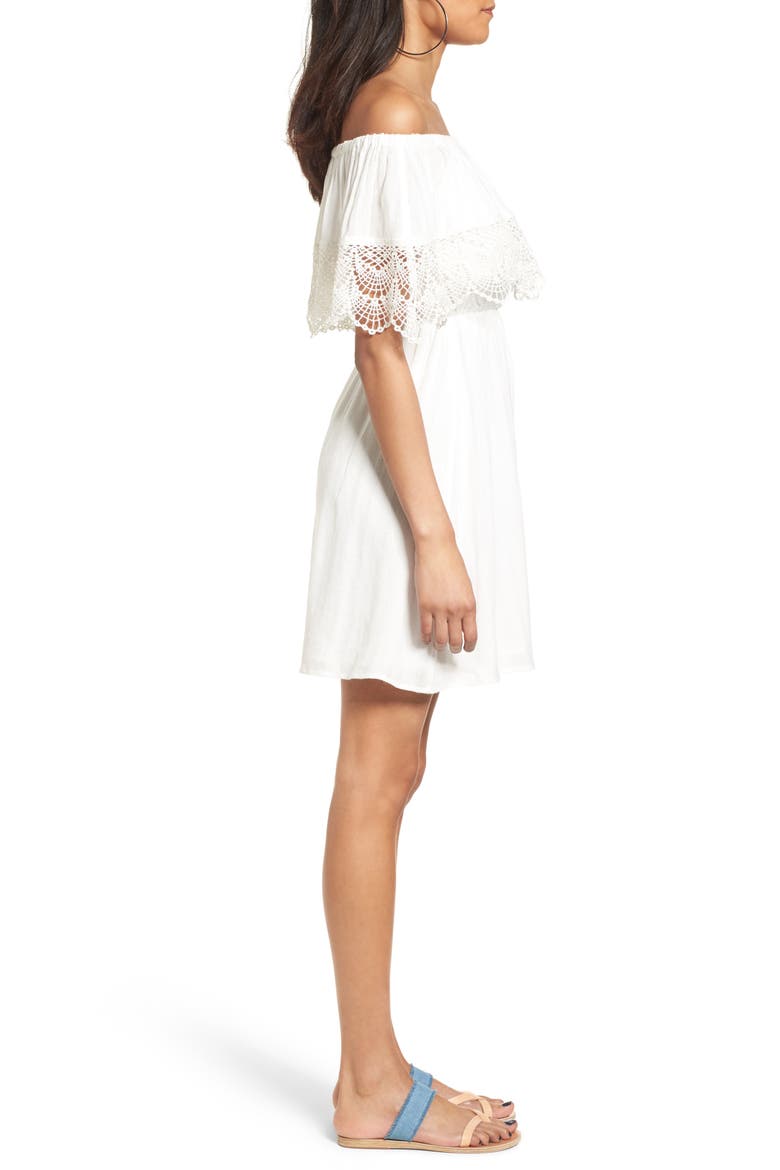 Off the Shoulder Dress, Alternate, color, IVORY