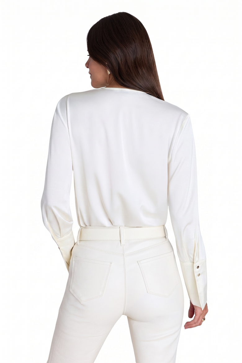 Frances Silk Bodysuit, Alternate, color, Pearl