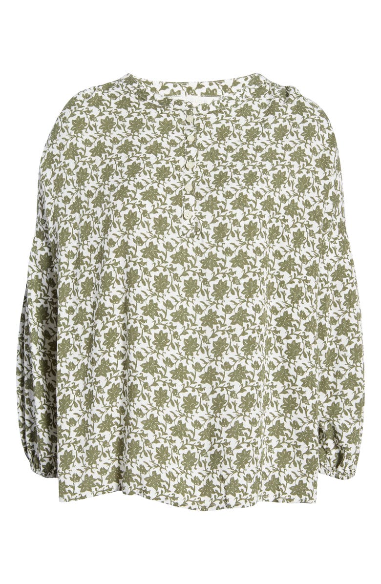 Caslon<sup>®</sup> Shirred Popover Top, Alternate, color,