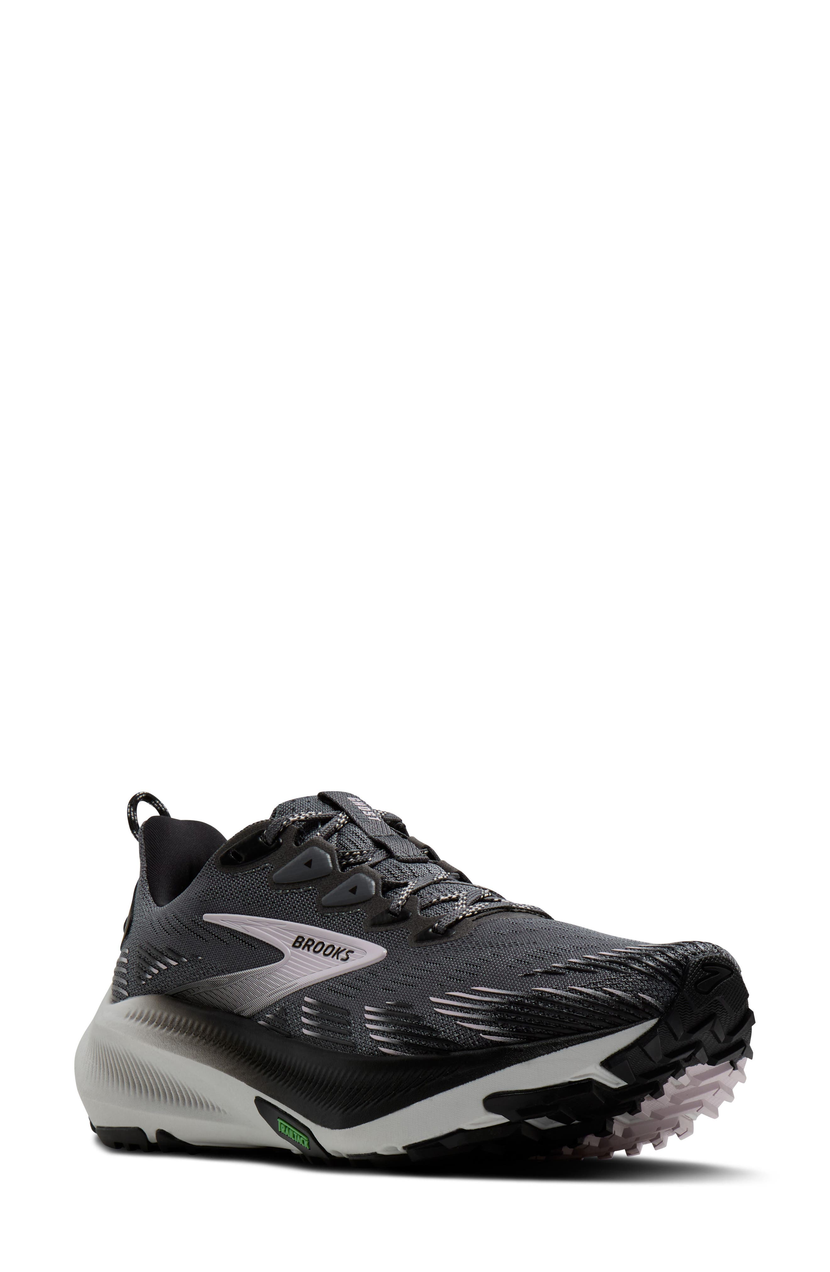 Brooks Ghost Trail Running Shoe, Main, color, Poppy Seed/ Black/ Pink