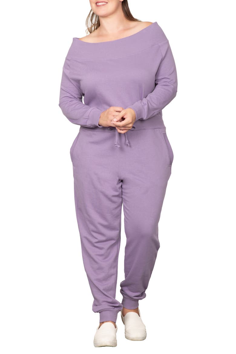 Off-the-Shoulder Jumpsuit, Alternate, color, LAVENDER