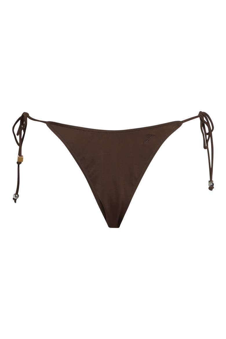 Le Bas de Plage String Bikini Bottoms, Alternate, color, BROWN