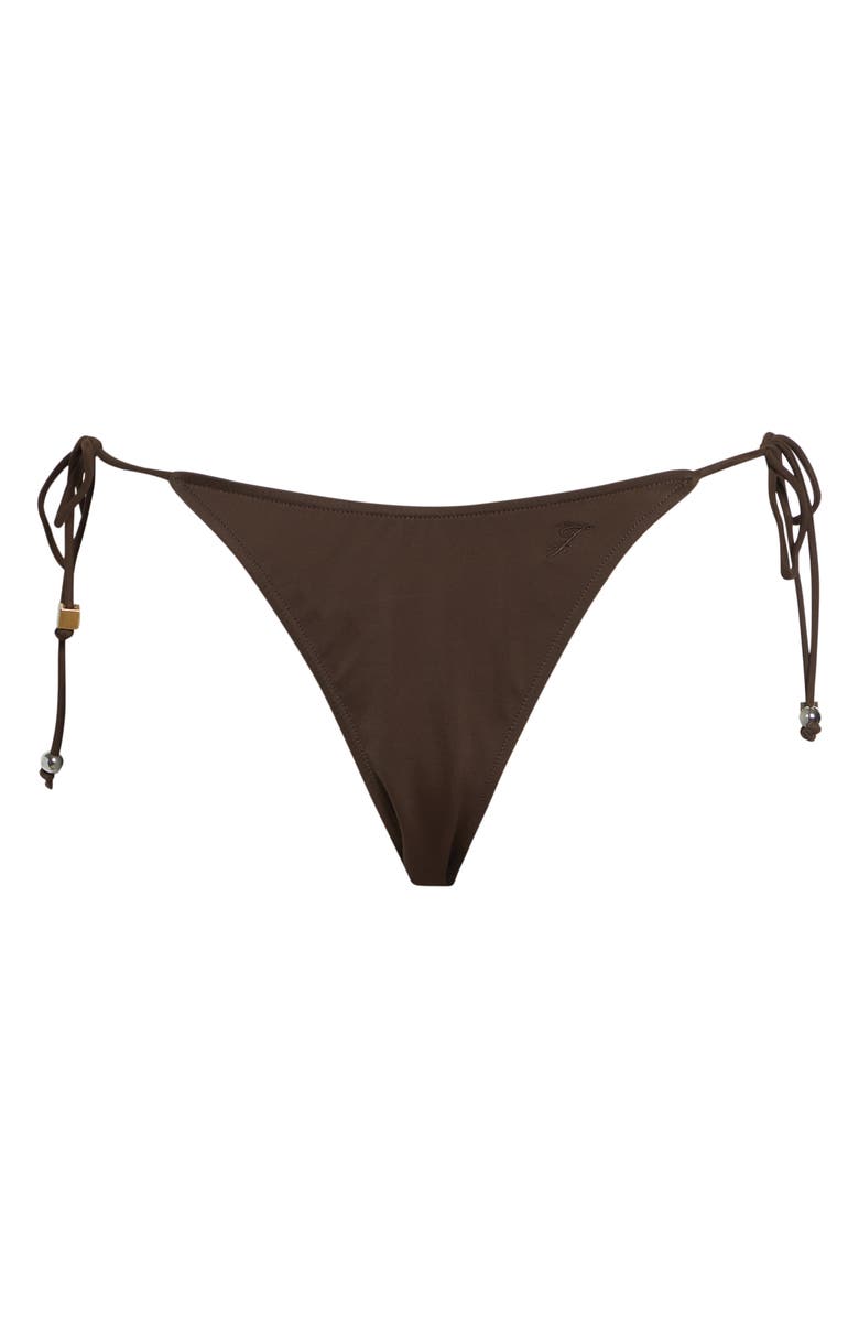 Jacquemus Le Bas de Plage String Bikini Bottoms, Main, color, Brown