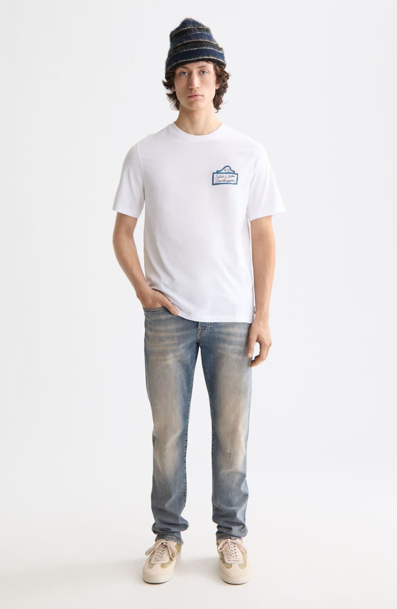 Scotch & Soda Crewneck Graphic T-Shirt, Alternate, color, Bright White