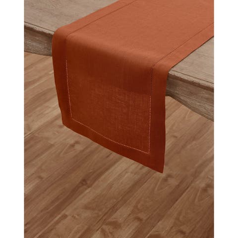 Linen Table Runner - Classic Hemstitch