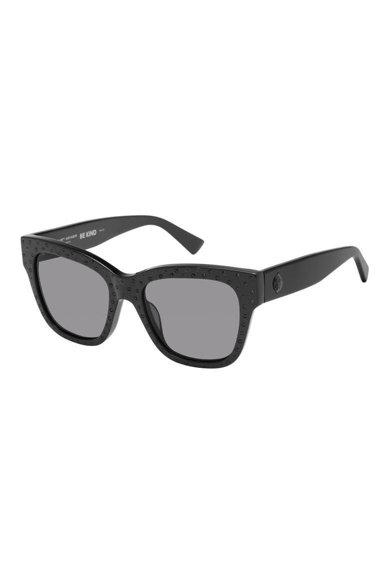 52mm Cat Eye Sunglasses, Alternate, color, BLACK/ SMOKE