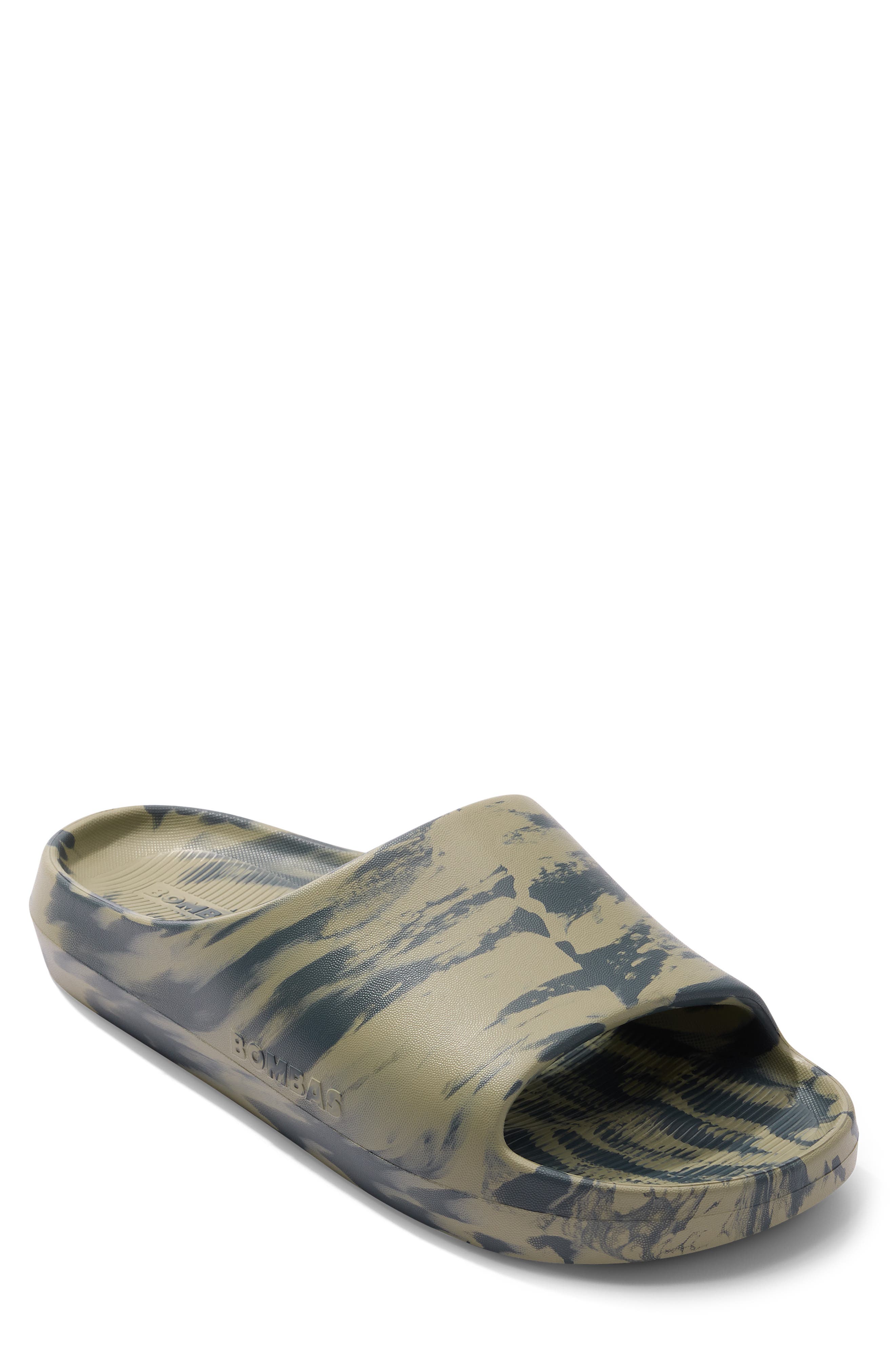 Friday Tie Dye Slide Sandal, Main, color, SAGE BRUSH
