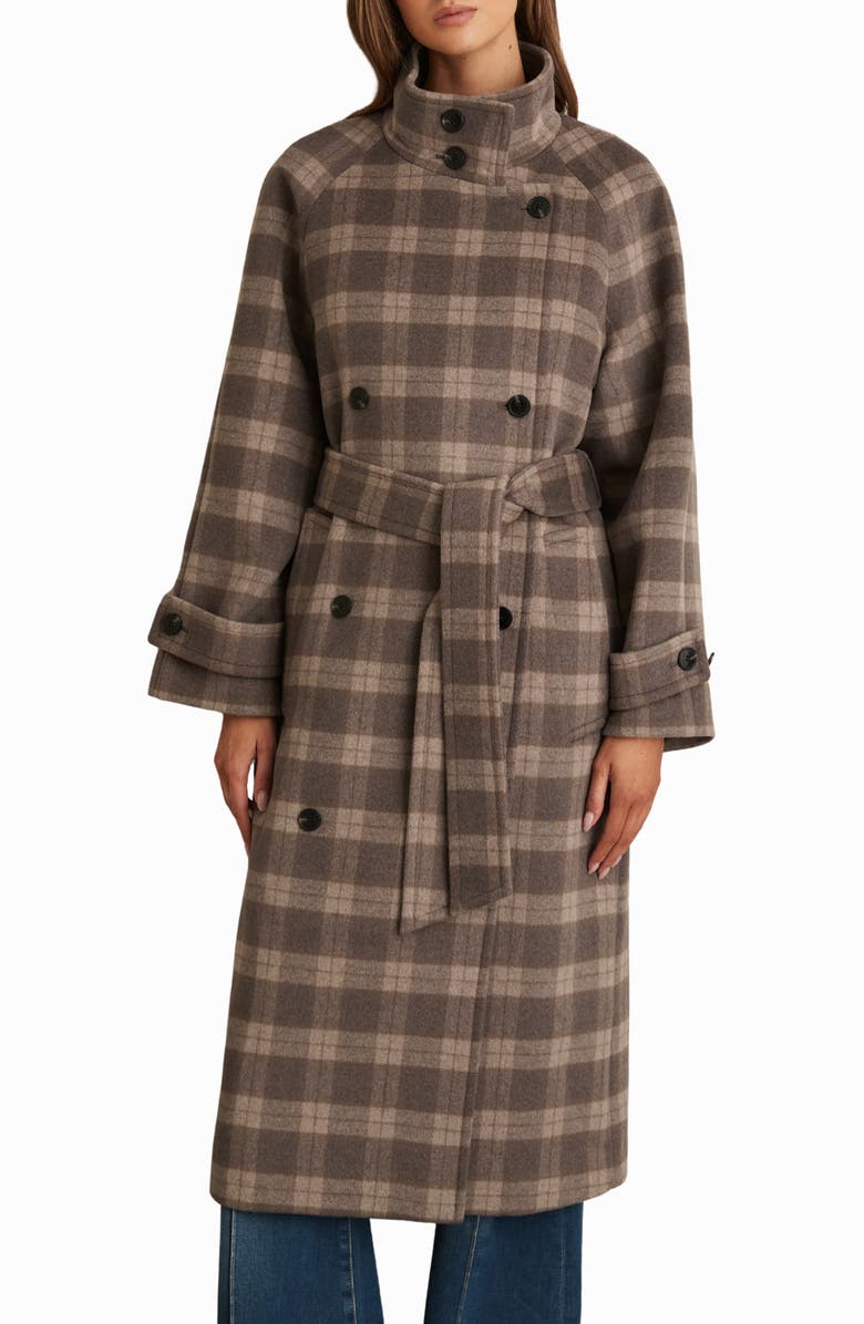 Reiss Poppie Coat, Alternate, color, Brown Check