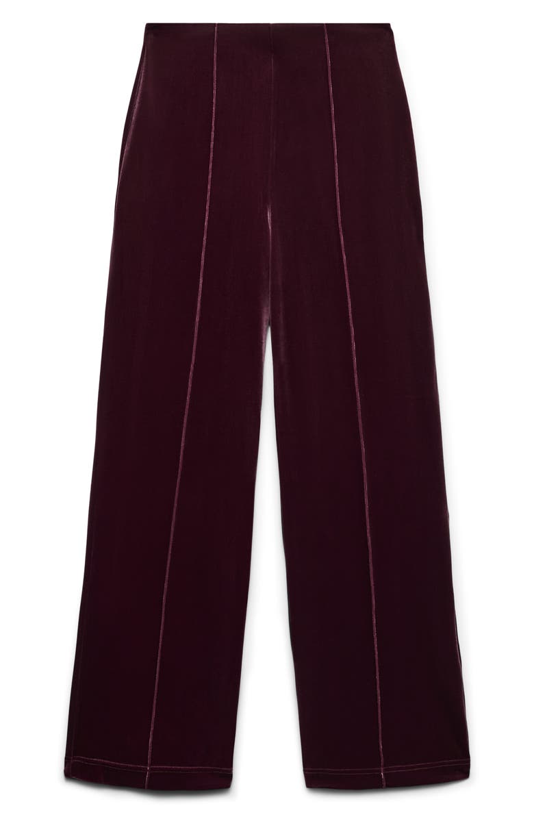 VERO MODA Shanna Pintuck Velvet Pants, Alternate, color, Winetasting