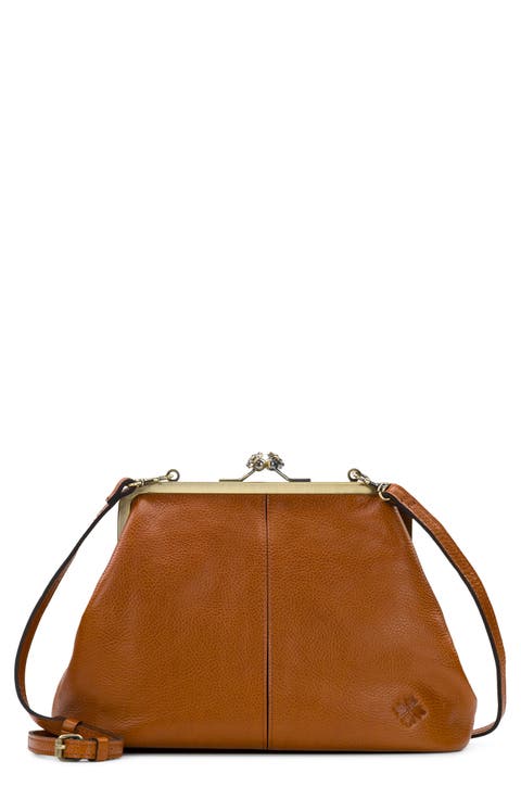 Sofia Small Frame Leather Crossbody Bag