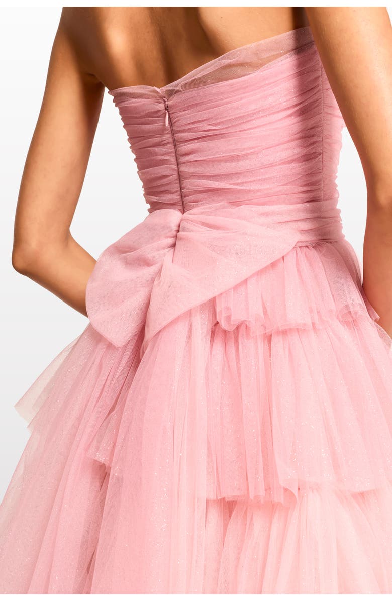 Jenny Packham Adore Tiered Bow Gown, Alternate, color, Blossom Ombre