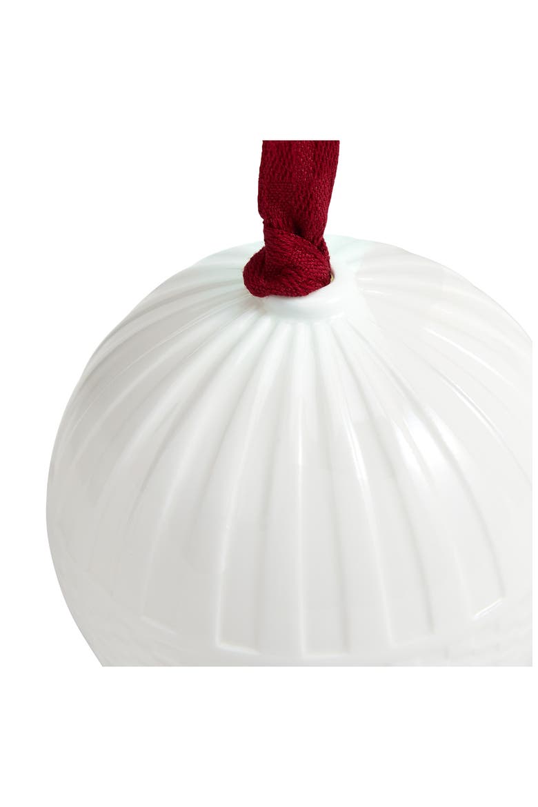 Festive Fluted Bone China Ornament, Alternate, color, WHITE