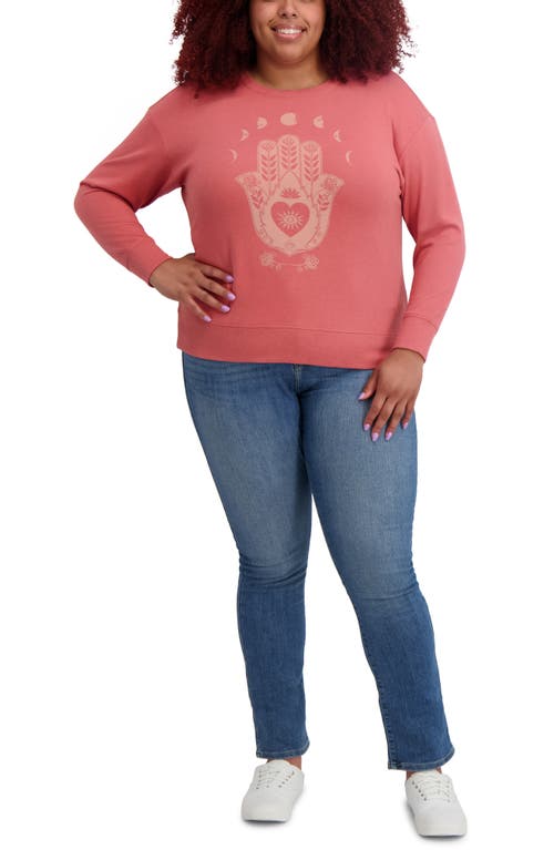 Lucky Brand Graphic Sweatshirt In Red