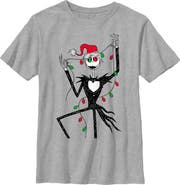 The Nightmare Before Christmas Boy's The Nightmare Before Christmas Jack Christmas Lights Graphic T-Shirt