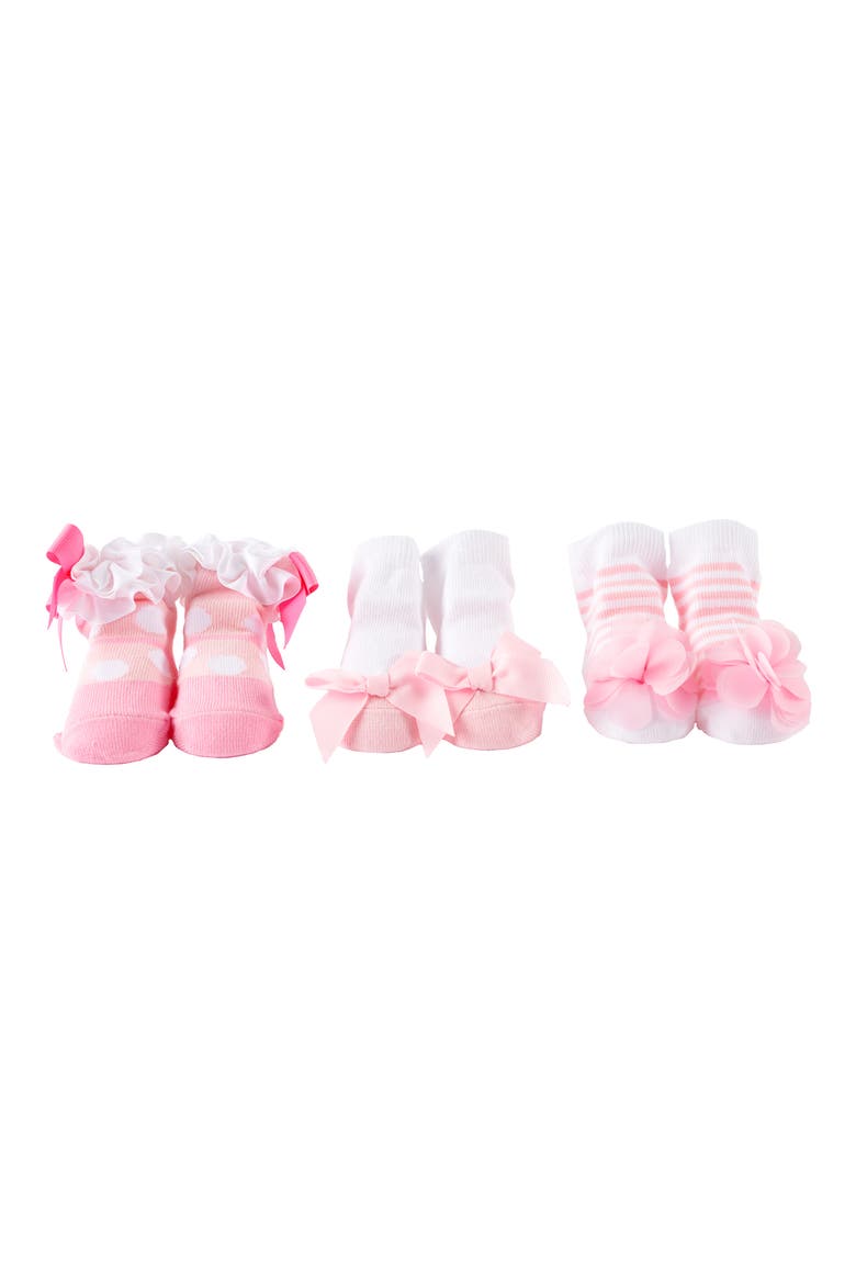 3-Pack Socks, Main, color, PINK