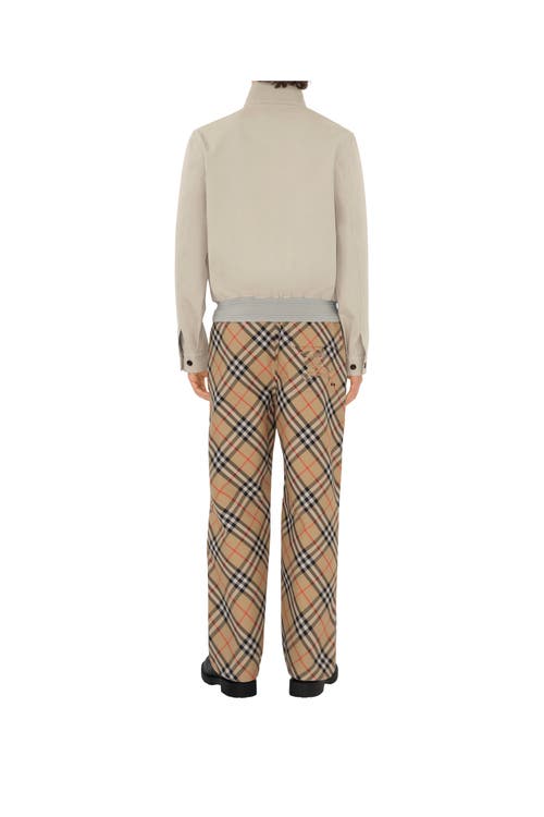 Burberry Checked Straight-leg Trousers In Nude