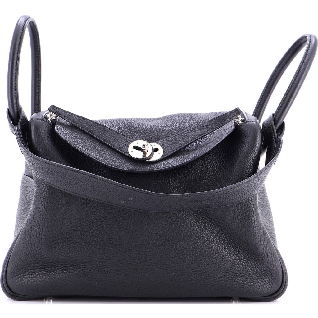 Pre-owned Hermes Hermes Lindy Bag Clemence 30 In Black