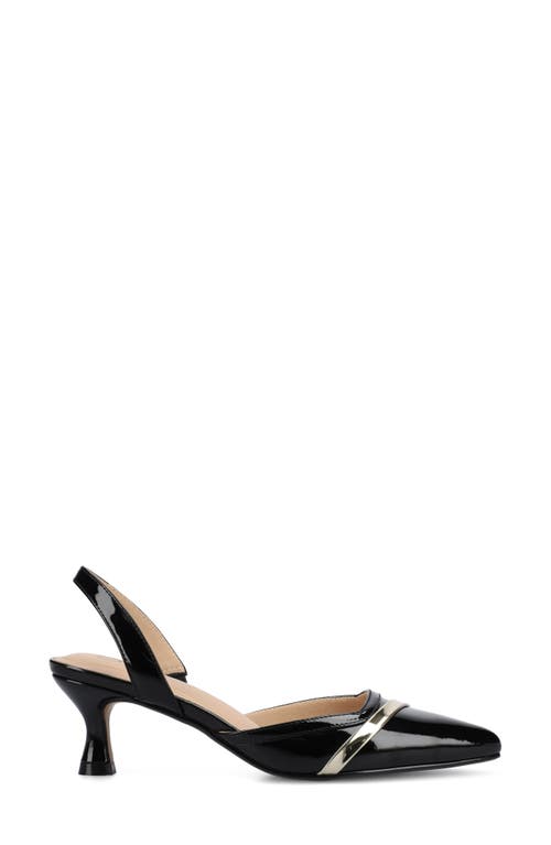 Journee Collection Nellia Slingback Pointed-toe Pump In Black