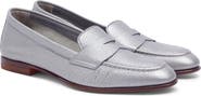 Santoni Women's Tumbled Leather Penny Loafer