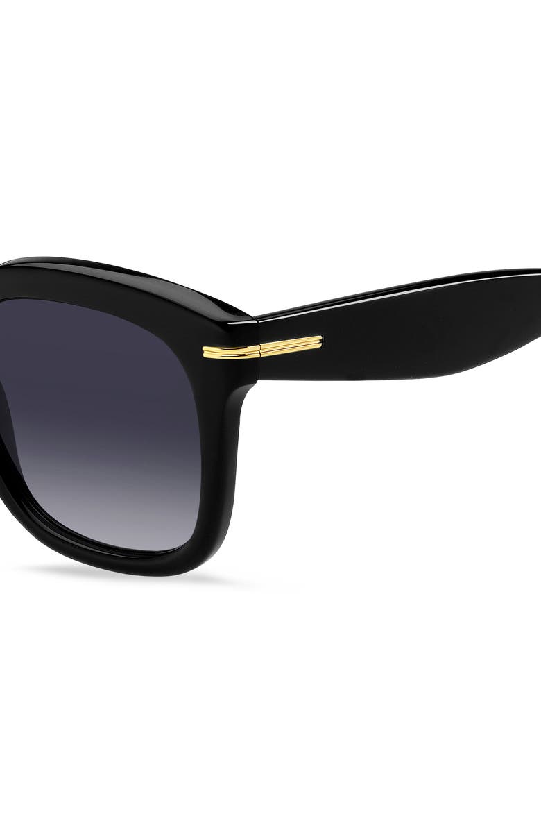 BOSS 53mm Gradient Square Sunglasses, Alternate, color, Black