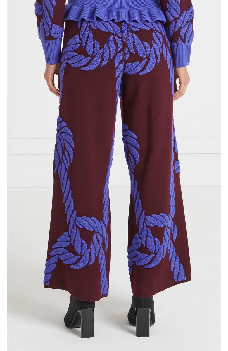 Temperley London Rope Knit Trousers, Alternate, color, Merlot