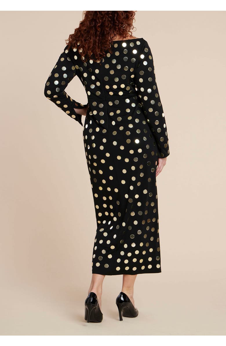 ELOQUII Studded Maxi Dress, Alternate, color, Black Onyx