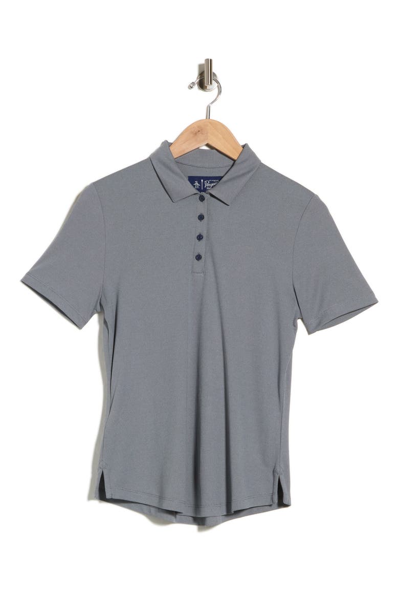Bird's Eye Knit Polo, Alternate, color, BLACK IRIS