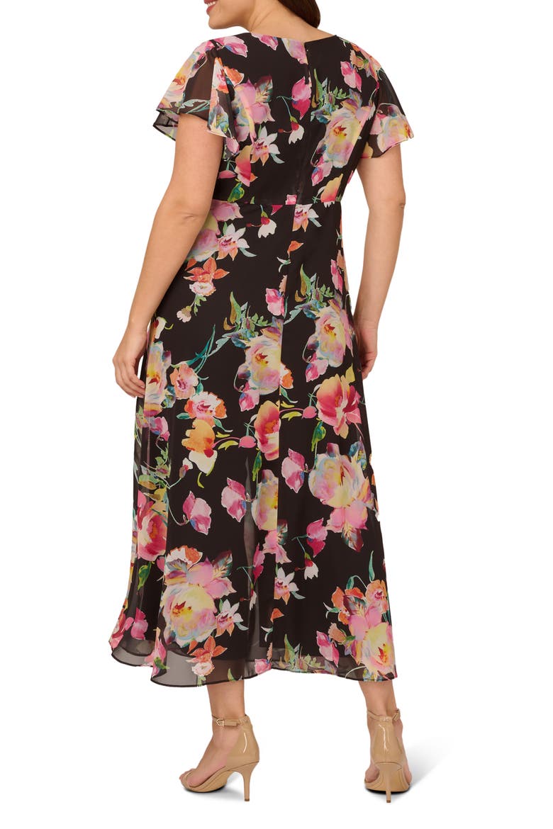 Floral Overlay Maxi Jumpsuit, Alternate, color, BLACK MULTI