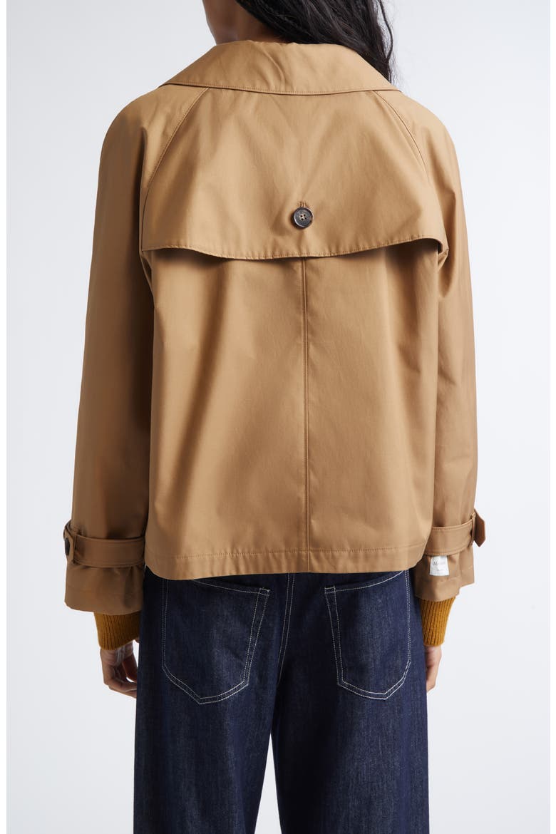 Tesora Water Repellent Short Trench Coat, Alternate, color, BROWN
