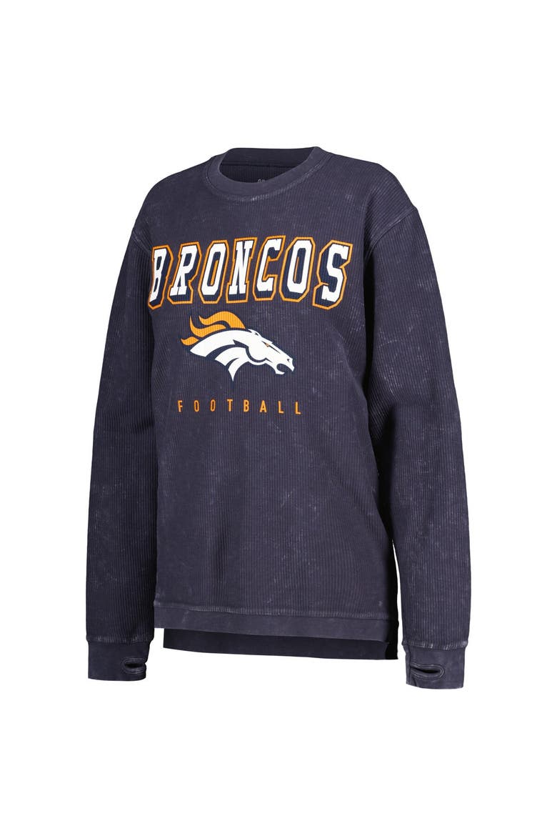 Women's G-III 4Her by Carl Banks Navy Denver Broncos Comfy Cord Pullover Sweatshirt, Alternate, color, Navy