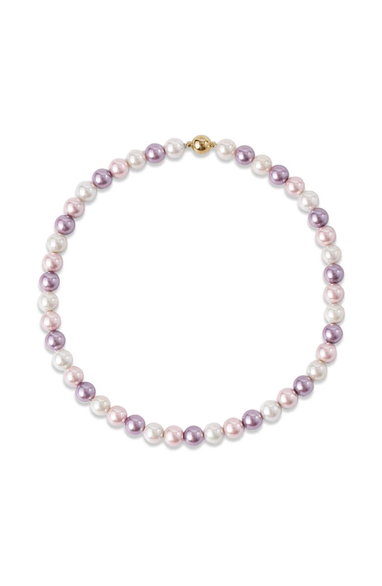 Classicharms Lydia Purple Shell Pearl Strand Choker Necklace, Main, color, Gold