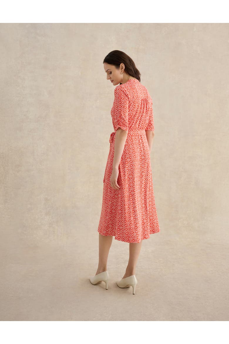 Cathy 3/4 Sleeve Jersey Midi Dress, Alternate, color, Red Ivory