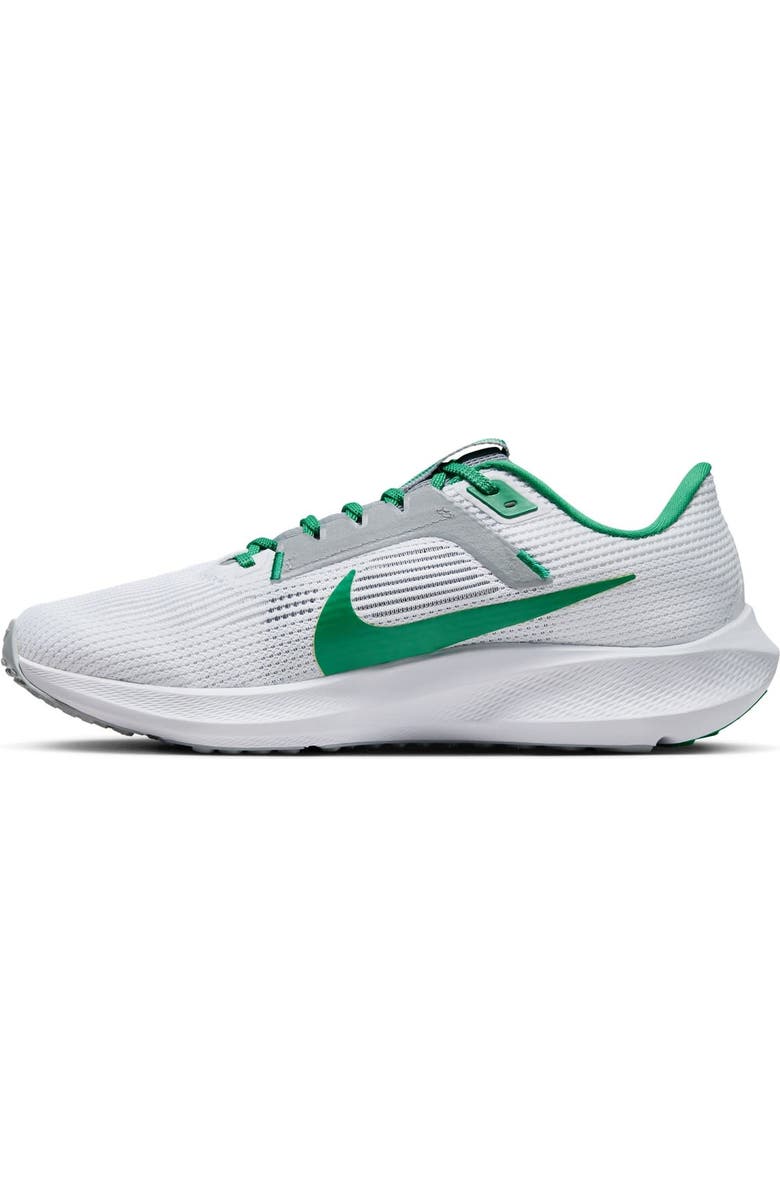 Nike Unisex Nike White Norfolk State Spartans Zoom Pegasus 40 Running Shoe, Alternate, color,