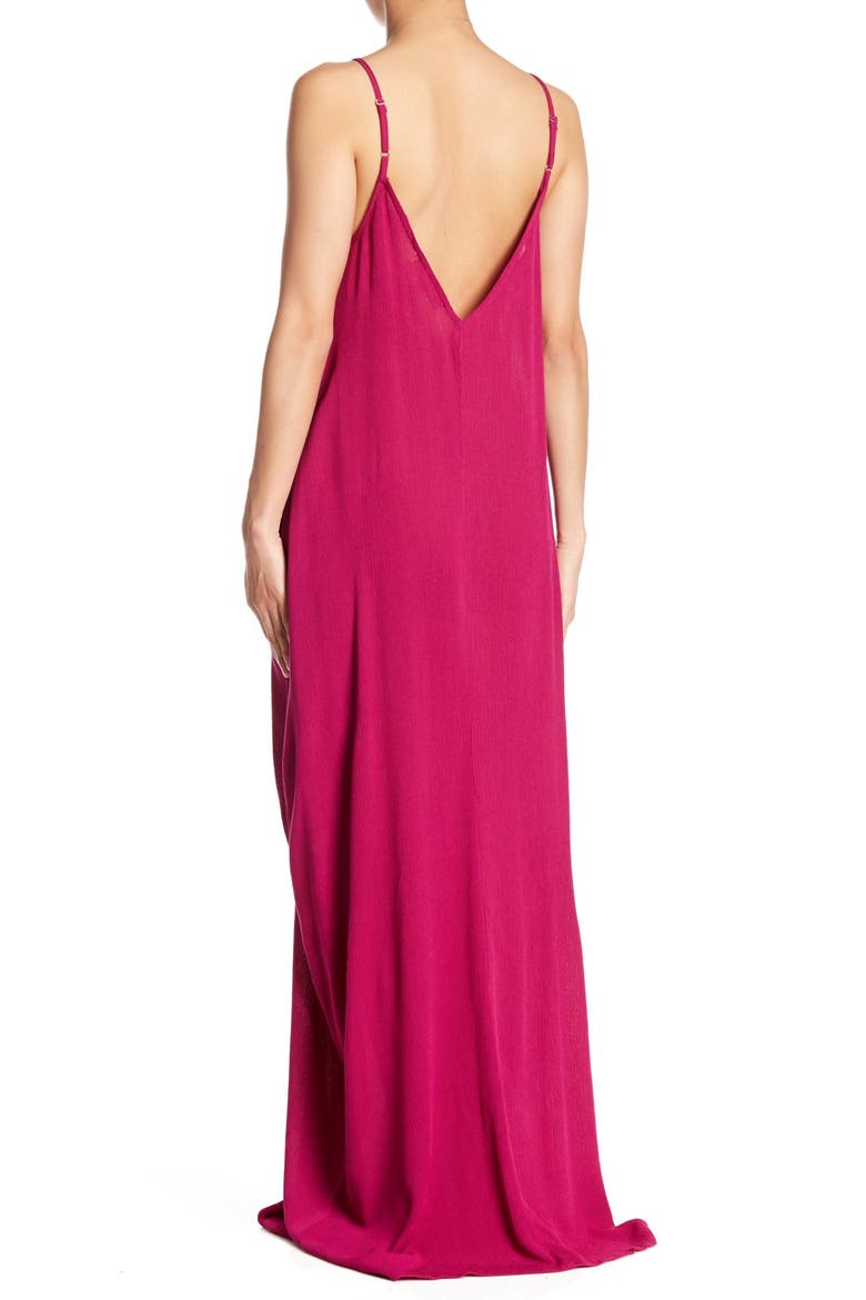 Gauze Maxi Dress, Alternate, color, PURPLE WINE