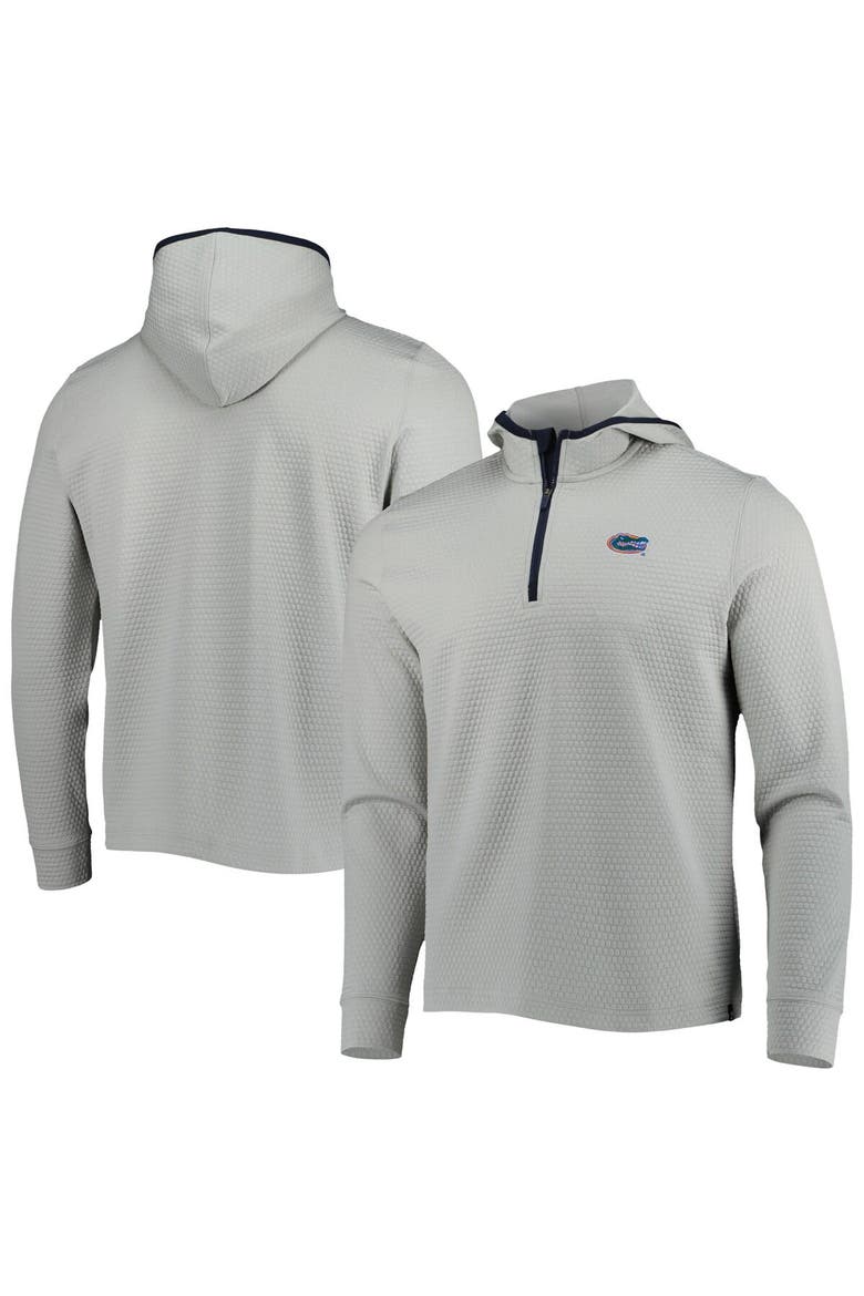 Men's Southern Tide Gray Florida Gators Scuttle Quarter-Zip Hoodie, Main, color, Gray